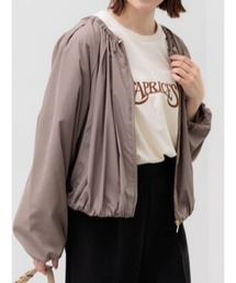 Te chichi | ノーカラーギャザージップブルゾン(ブルゾン)