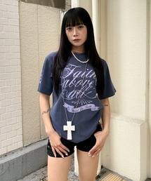 link lot（リンクロット）の「スパンリブピグメント加工プリント半袖Tシャツ（Tシャツ/カットソー）」