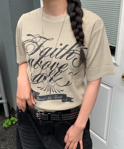 link lot(リンクロット)の「スパンリブピグメント加工プリント半袖Tシャツ(Tシャツ/カットソー・メンズ・グレー/ブラウン/ネイビー/ブラック・M/L)」の12枚目の写真