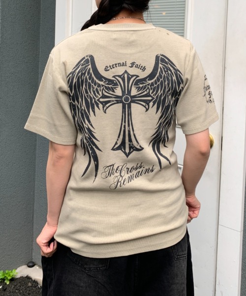 link lot(リンクロット)の「スパンリブピグメント加工プリント半袖Tシャツ(Tシャツ/カットソー・メンズ・グレー/ブラウン/ネイビー/ブラック・M/L)」の13枚目の写真
