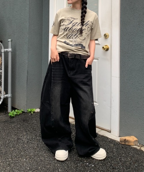 link lot(リンクロット)の「スパンリブピグメント加工プリント半袖Tシャツ(Tシャツ/カットソー・メンズ・グレー/ブラウン/ネイビー/ブラック・M/L)」の14枚目の写真