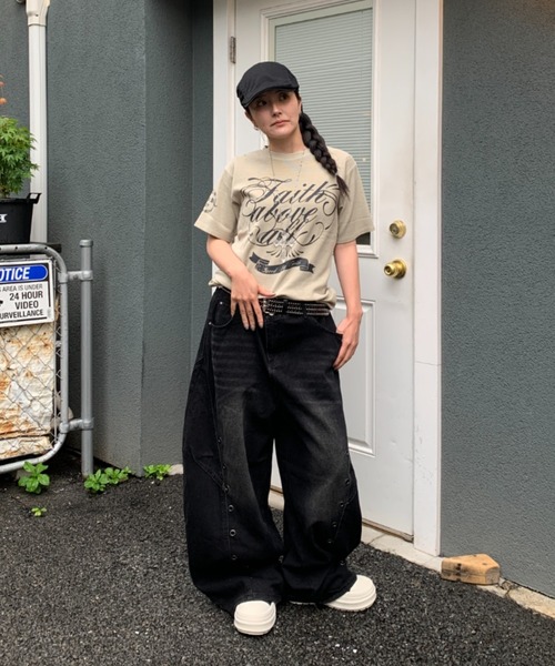 link lot(リンクロット)の「スパンリブピグメント加工プリント半袖Tシャツ(Tシャツ/カットソー・メンズ・グレー/ブラウン/ネイビー/ブラック・M/L)」の15枚目の写真