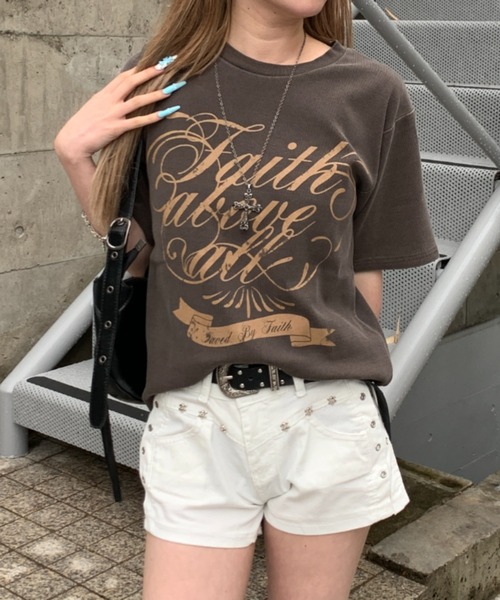link lot(リンクロット)の「スパンリブピグメント加工プリント半袖Tシャツ(Tシャツ/カットソー・メンズ・グレー/ブラウン/ネイビー/ブラック・M/L)」の17枚目の写真