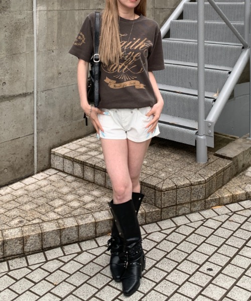 link lot(リンクロット)の「スパンリブピグメント加工プリント半袖Tシャツ(Tシャツ/カットソー・メンズ・グレー/ブラウン/ネイビー/ブラック・M/L)」の19枚目の写真