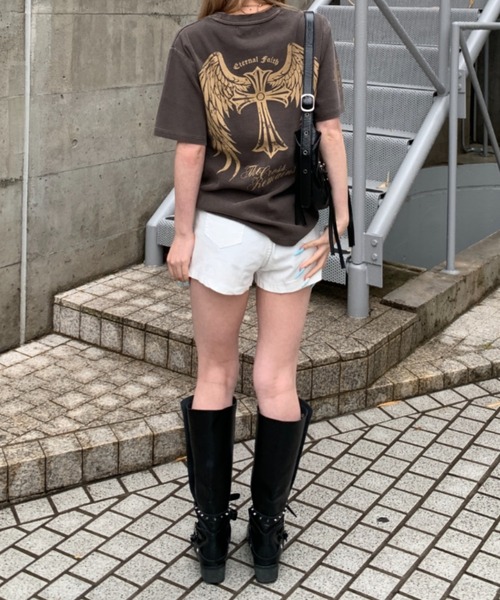 link lot(リンクロット)の「スパンリブピグメント加工プリント半袖Tシャツ(Tシャツ/カットソー・メンズ・グレー/ブラウン/ネイビー/ブラック・M/L)」の20枚目の写真