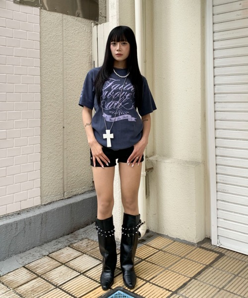 link lot(リンクロット)の「スパンリブピグメント加工プリント半袖Tシャツ(Tシャツ/カットソー・メンズ・グレー/ブラウン/ネイビー/ブラック・M/L)」の8枚目の写真