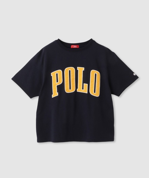 Mac-House(マックハウス)の「POLO BCS フロントロゴ ツイルワッペン クロップドTシャツ(Tシャツ/カットソー・レディース・ホワイト/ネイビー/ワイン/アッシュグレー・M/L)」の16枚目の写真