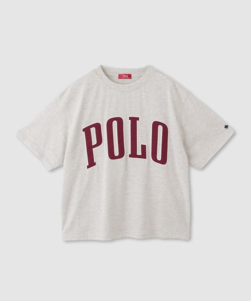 Mac-House(マックハウス)の「POLO BCS フロントロゴ ツイルワッペン クロップドTシャツ(Tシャツ/カットソー・レディース・ホワイト/ネイビー/ワイン/アッシュグレー・M/L)」の18枚目の写真