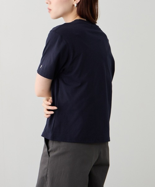 Mac-House(マックハウス)の「POLO BCS フロントロゴ ツイルワッペン クロップドTシャツ(Tシャツ/カットソー・レディース・ホワイト/ネイビー/ワイン/アッシュグレー・M/L)」の21枚目の写真