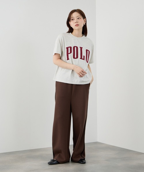 Mac-House(マックハウス)の「POLO BCS フロントロゴ ツイルワッペン クロップドTシャツ(Tシャツ/カットソー・レディース・ホワイト/ネイビー/ワイン/アッシュグレー・M/L)」の13枚目の写真