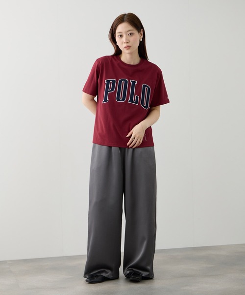 Mac-House(マックハウス)の「POLO BCS フロントロゴ ツイルワッペン クロップドTシャツ(Tシャツ/カットソー・レディース・ホワイト/ネイビー/ワイン/アッシュグレー・M/L)」の15枚目の写真