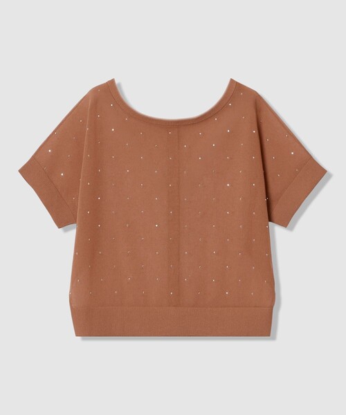 ANAYI（アナイ）の「ビジュードットシアー プルオーバー（ニット/セーター・レディース・ネイビー/ベージュ/トップグレー/ホワイト・38/36）」の3枚目の写真