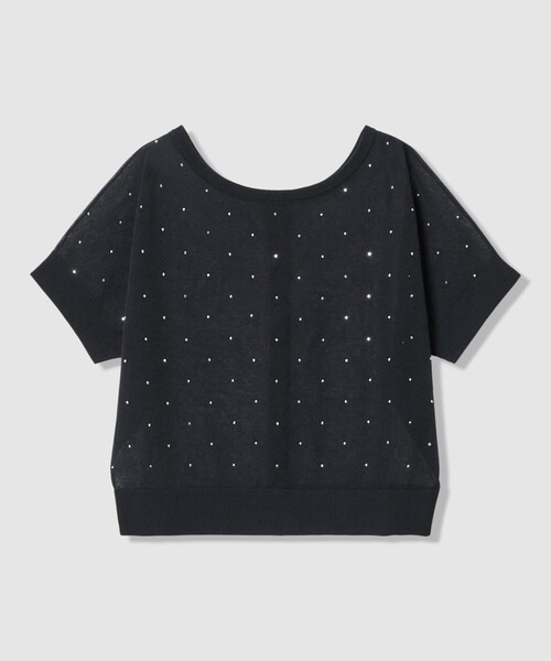 ANAYI（アナイ）の「ビジュードットシアー プルオーバー（ニット/セーター・レディース・ネイビー/ベージュ/トップグレー/ホワイト・38/36）」の4枚目の写真