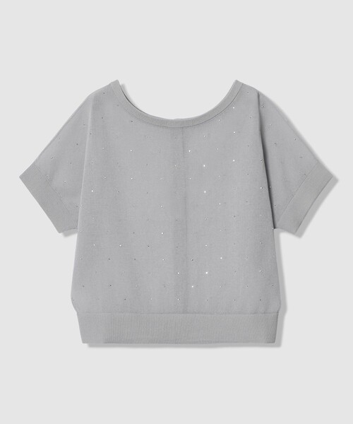 ANAYI（アナイ）の「ビジュードットシアー プルオーバー（ニット/セーター・レディース・ネイビー/ベージュ/トップグレー/ホワイト・38/36）」の2枚目の写真