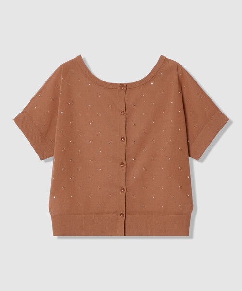 ANAYI（アナイ）の「ビジュードットシアー プルオーバー（ニット/セーター・レディース・ネイビー/ベージュ/トップグレー/ホワイト・38/36）」の8枚目の写真