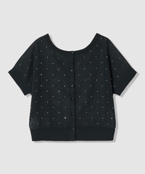 ANAYI（アナイ）の「ビジュードットシアー プルオーバー（ニット/セーター・レディース・ネイビー/ベージュ/トップグレー/ホワイト・38/36）」の11枚目の写真