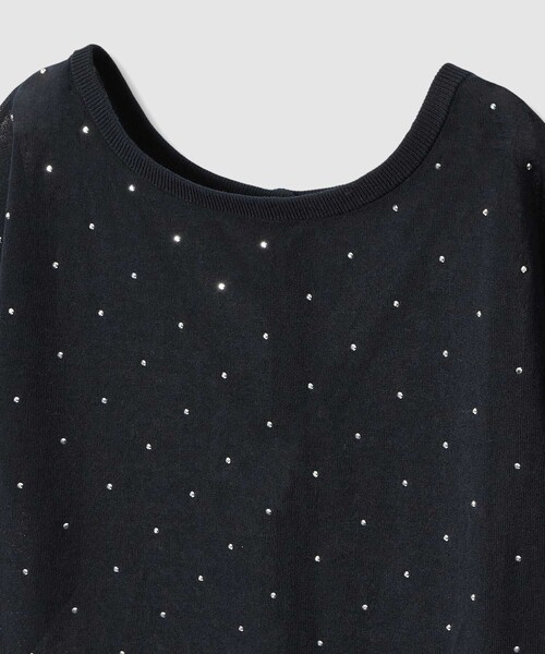 ANAYI（アナイ）の「ビジュードットシアー プルオーバー（ニット/セーター・レディース・ネイビー/ベージュ/トップグレー/ホワイト・38/36）」の12枚目の写真