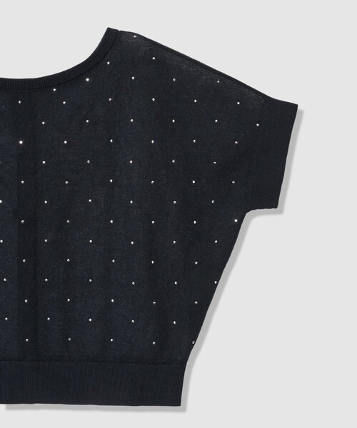 ANAYI（アナイ）の「ビジュードットシアー プルオーバー（ニット/セーター・レディース・ネイビー/ベージュ/トップグレー/ホワイト・38/36）」の14枚目の写真