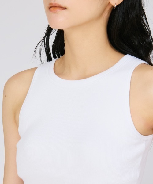HANES(ヘインズ)の「Hanes(ヘインズ)originals アメリカンスリーブ リブブラトップ タンクトップ カップ付き(タンクトップ・レディース・ブラウン/ホワイト/ブラック・FREE)」の4枚目の写真