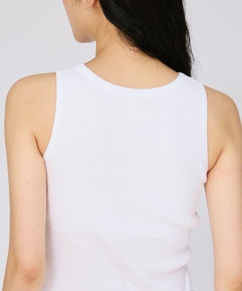 HANES(ヘインズ)の「Hanes(ヘインズ)originals アメリカンスリーブ リブブラトップ タンクトップ カップ付き(タンクトップ・レディース・ブラウン/ホワイト/ブラック・FREE)」の8枚目の写真