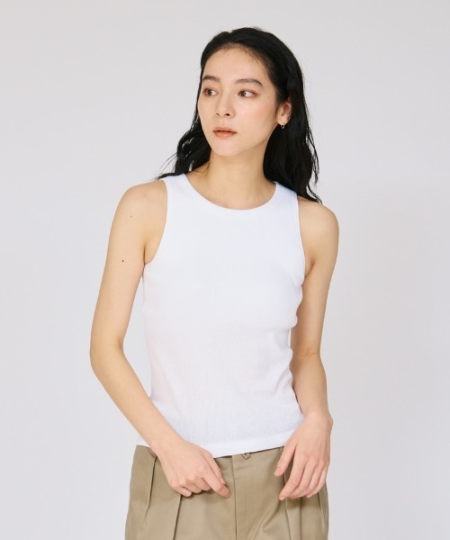 HANES(ヘインズ)の「Hanes(ヘインズ)originals アメリカンスリーブ リブブラトップ タンクトップ カップ付き(タンクトップ・レディース・ブラウン/ホワイト/ブラック・FREE)」の5枚目の写真