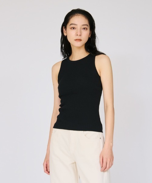 HANES(ヘインズ)の「Hanes(ヘインズ)originals アメリカンスリーブ リブブラトップ タンクトップ カップ付き(タンクトップ・レディース・ブラウン/ホワイト/ブラック・FREE)」の7枚目の写真