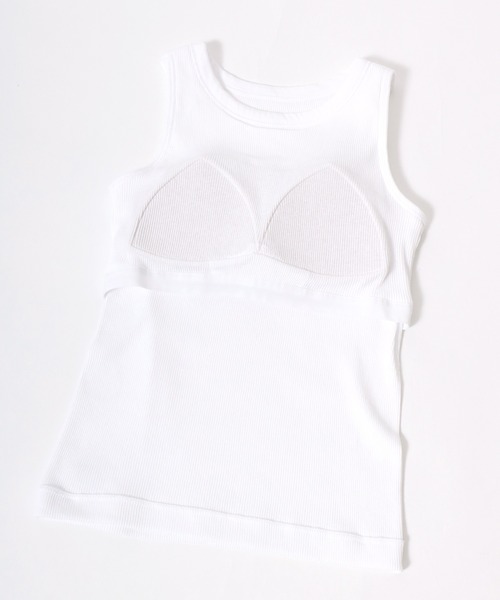 HANES(ヘインズ)の「Hanes(ヘインズ)originals アメリカンスリーブ リブブラトップ タンクトップ カップ付き(タンクトップ・レディース・ブラウン/ホワイト/ブラック・FREE)」の20枚目の写真
