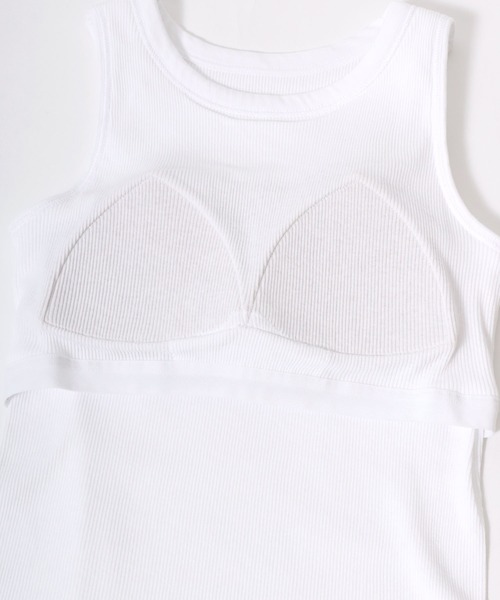 HANES(ヘインズ)の「Hanes(ヘインズ)originals アメリカンスリーブ リブブラトップ タンクトップ カップ付き(タンクトップ・レディース・ブラウン/ホワイト/ブラック・FREE)」の21枚目の写真