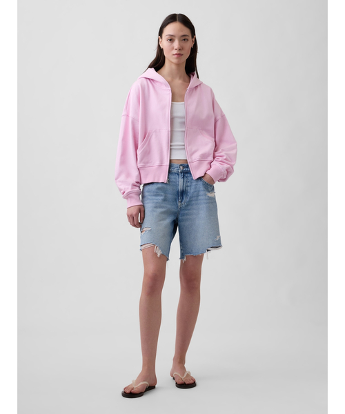 GAP(ギャップ)の「ヴィンテージソフト フレンチテリー ジップアップパーカー(パーカー・レディース・イエロー/ライトピンク/ブルー/グレー/ピンク・XS/S/M/L/XL/XXS)」の14枚目の写真