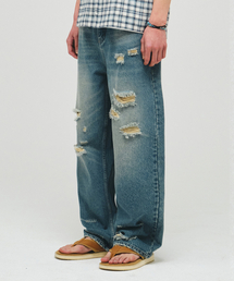 ECORR（エコル）の「デミジウォッシングワイドデニムパンツ_ブルー（デニムパンツ）」