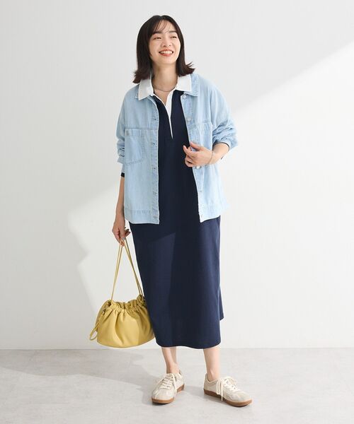 Green　Parks（グリーンパークス）の「シアーデニムシャツGジャン（シャツ/ブラウス・レディース・インディゴブルー/ライトインディゴブルー/ブラック・FREE）」の5枚目の写真