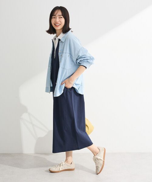 Green　Parks（グリーンパークス）の「シアーデニムシャツGジャン（シャツ/ブラウス・レディース・インディゴブルー/ライトインディゴブルー/ブラック・FREE）」の6枚目の写真