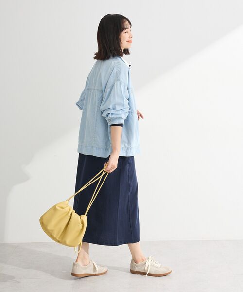 Green　Parks（グリーンパークス）の「シアーデニムシャツGジャン（シャツ/ブラウス・レディース・インディゴブルー/ライトインディゴブルー/ブラック・FREE）」の7枚目の写真