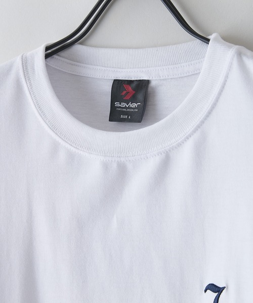 SAVIER(サビアー)の「【SAVIER/サビアー】×【ZERO STAIN/ゼロステイン】コラボ LA ロゴ刺繍 半袖 Tシャツ/ LA Logo(Tシャツ/カットソー・メンズ・オフホワイト/ブラック/ホワイト・MEDIUM/LARGE)」の6枚目の写真