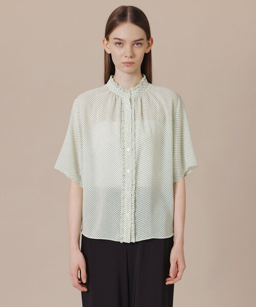 MACKINTOSH LONDON(マッキントッシュ ロンドン)の「【WEB・一部店舗限定】フラグメントプリントブラウス(シャツ/ブラウス・レディース・オフホワイト/ブラック・38/40)」の5枚目の写真