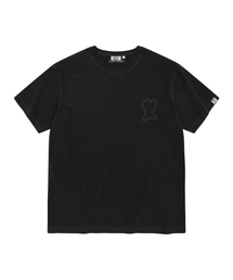 デニムライク半袖Tシャツブラック
