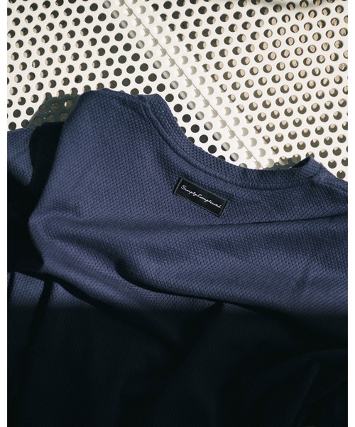 SimplyComplicated（シンプリーコンプリケイテッド）の「PRACTICE COTTON MESH L/S TEE（Tシャツ/カットソー・メンズ・グレー/ネイビー・1/2）」の5枚目の写真