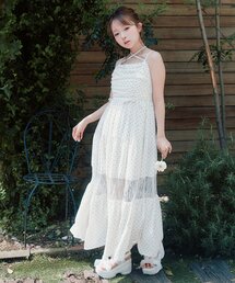 OLIVE des OLIVE | Piqniqueレース切替ロングワンピース(ワンピース)