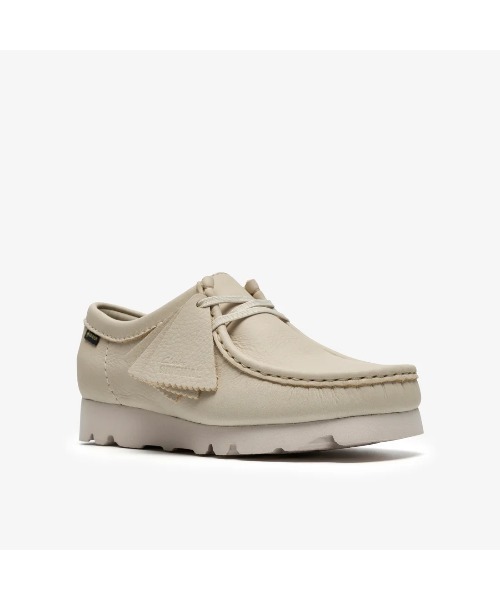 Clarks(クラークス)の「クラークス【Clarks】- ワラビーゴアテックス レザーシューズ 防水【Wallabee.GTX (WOMENS) White Leather 26185605】(モカシン/デッキシューズ・レディース・ホワイト・24.0cm/24.5cm/23.0cm/23.5cm)」の7枚目の写真