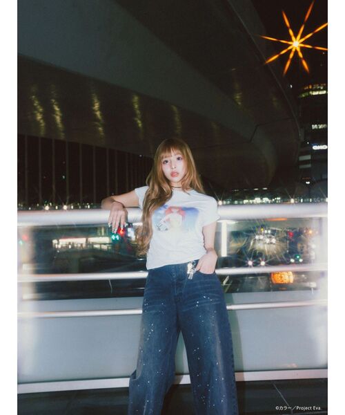 CALNAMUR（カルナムール）の「【新世紀エヴァンゲリオンコラボ】レイ アスカ 儚げTシャツ（Tシャツ/カットソー・レディース・ホワイト/ライトブルー・FREE）」の20枚目の写真