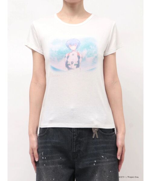 CALNAMUR（カルナムール）の「【新世紀エヴァンゲリオンコラボ】レイ アスカ 儚げTシャツ（Tシャツ/カットソー・レディース・ホワイト/ライトブルー・FREE）」の19枚目の写真