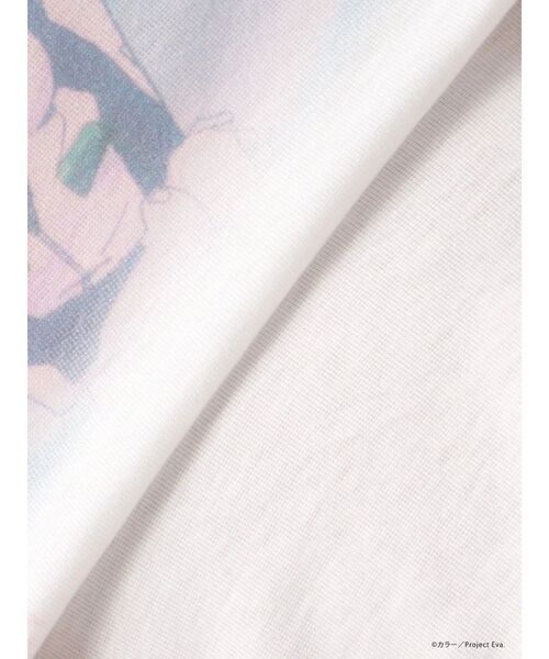 CALNAMUR（カルナムール）の「【新世紀エヴァンゲリオンコラボ】レイ アスカ 儚げTシャツ（Tシャツ/カットソー・レディース・ホワイト/ライトブルー・FREE）」の13枚目の写真