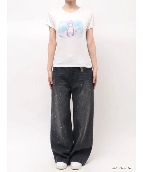 CALNAMUR（カルナムール）の「【新世紀エヴァンゲリオンコラボ】レイ アスカ 儚げTシャツ（Tシャツ/カットソー・レディース・ホワイト/ライトブルー・FREE）」の12枚目の写真