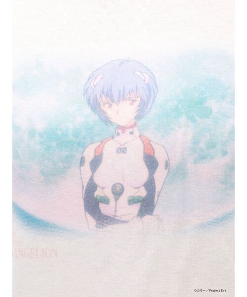 CALNAMUR（カルナムール）の「【新世紀エヴァンゲリオンコラボ】レイ アスカ 儚げTシャツ（Tシャツ/カットソー・レディース・ホワイト/ライトブルー・FREE）」の10枚目の写真