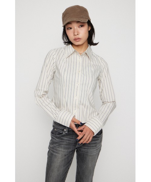 LAGUA GEM(ラグアジェム)の「MULTI STRIPE シャツ(シャツ/ブラウス・レディース・ライトブルー/アイボリー・FREE)」の14枚目の写真