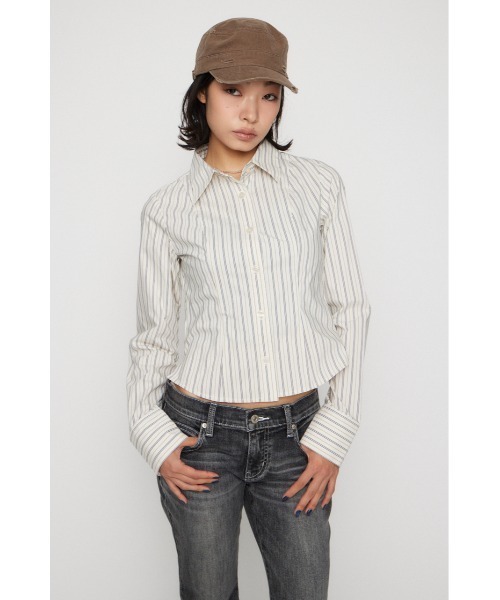 LAGUA GEM(ラグアジェム)の「MULTI STRIPE シャツ(シャツ/ブラウス・レディース・ライトブルー/アイボリー・FREE)」の13枚目の写真