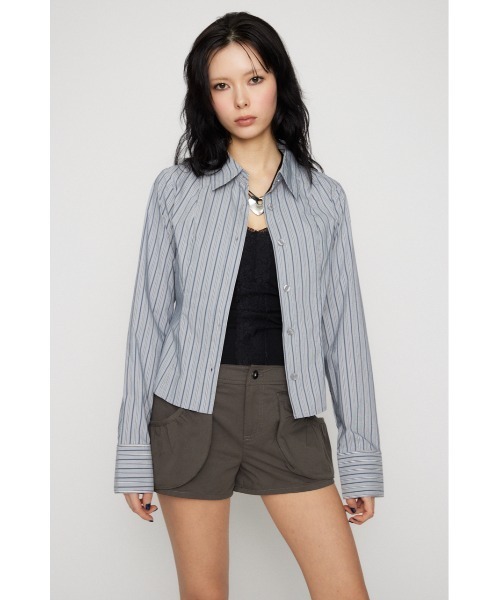 LAGUA GEM(ラグアジェム)の「MULTI STRIPE シャツ(シャツ/ブラウス・レディース・ライトブルー/アイボリー・FREE)」の10枚目の写真