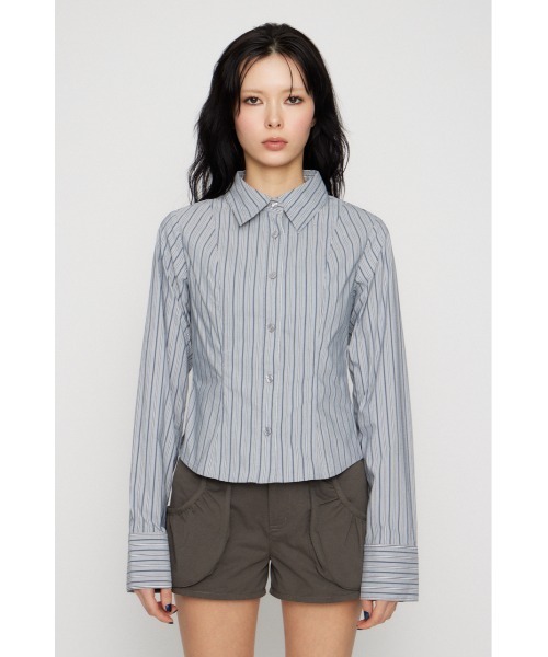 LAGUA GEM(ラグアジェム)の「MULTI STRIPE シャツ(シャツ/ブラウス・レディース・ライトブルー/アイボリー・FREE)」の7枚目の写真