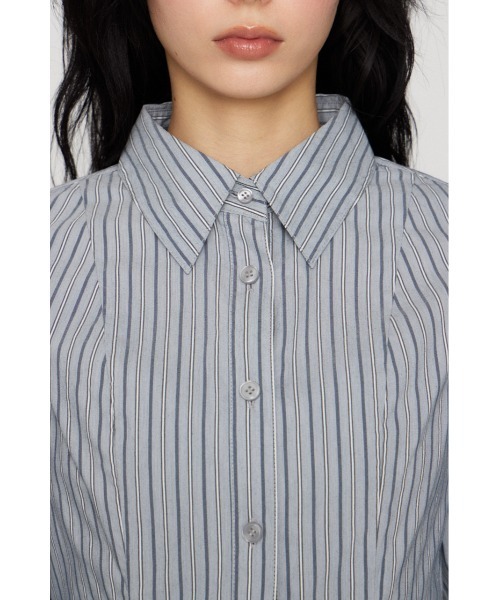 LAGUA GEM(ラグアジェム)の「MULTI STRIPE シャツ(シャツ/ブラウス・レディース・ライトブルー/アイボリー・FREE)」の4枚目の写真