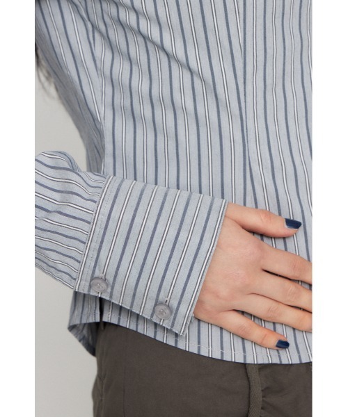 LAGUA GEM(ラグアジェム)の「MULTI STRIPE シャツ(シャツ/ブラウス・レディース・ライトブルー/アイボリー・FREE)」の3枚目の写真